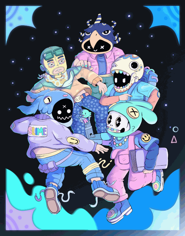 Five Entities artwork by SCUM on Phantom's website
