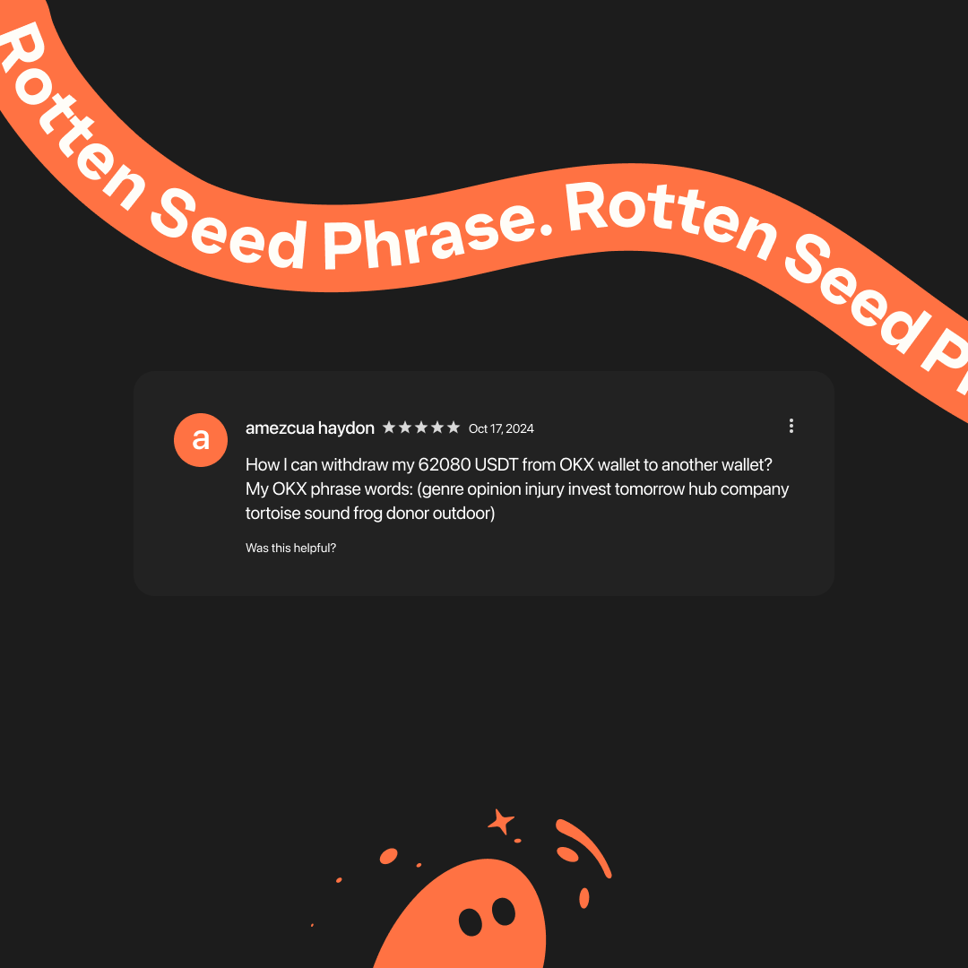common scams rotten seed phrases