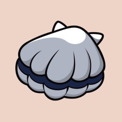 a cartoon illustration of a shell with a pearl inside of it .