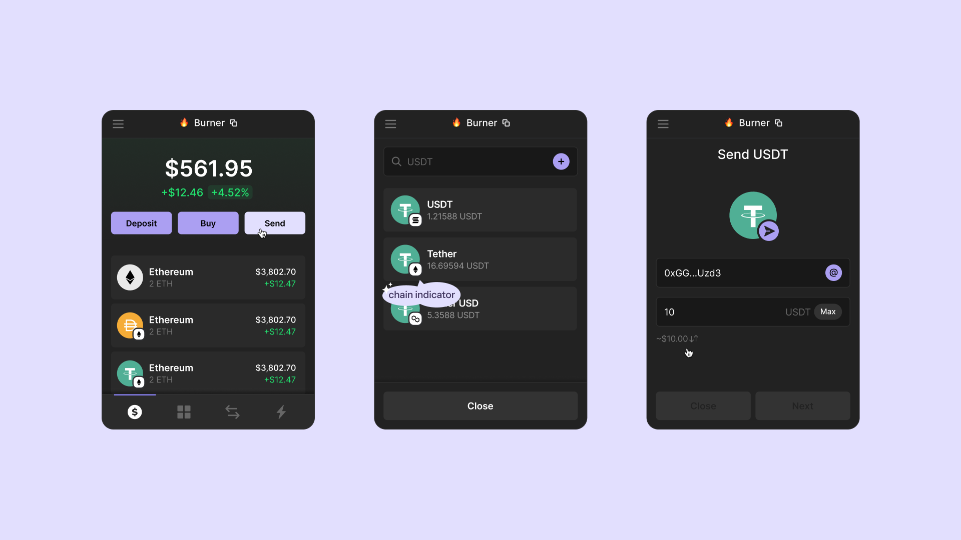 Exchange sending steps