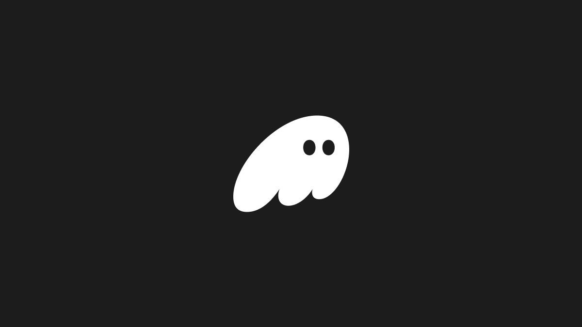 Phantom ghost logo on a black background.