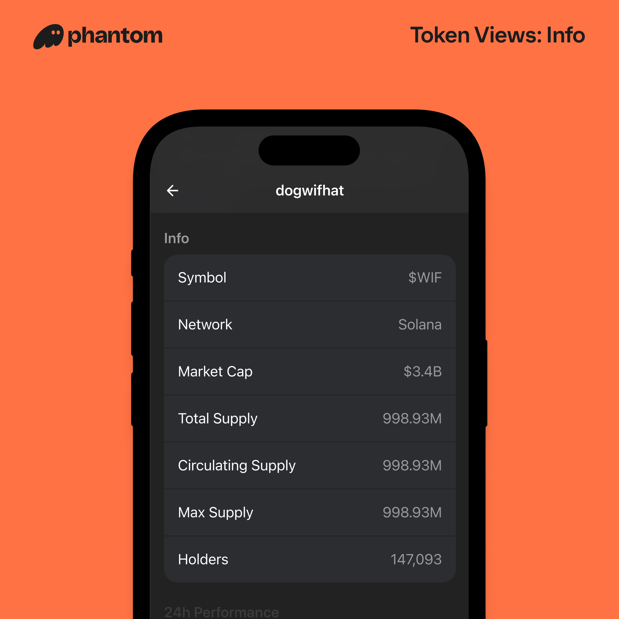 token information like market cap in phantom