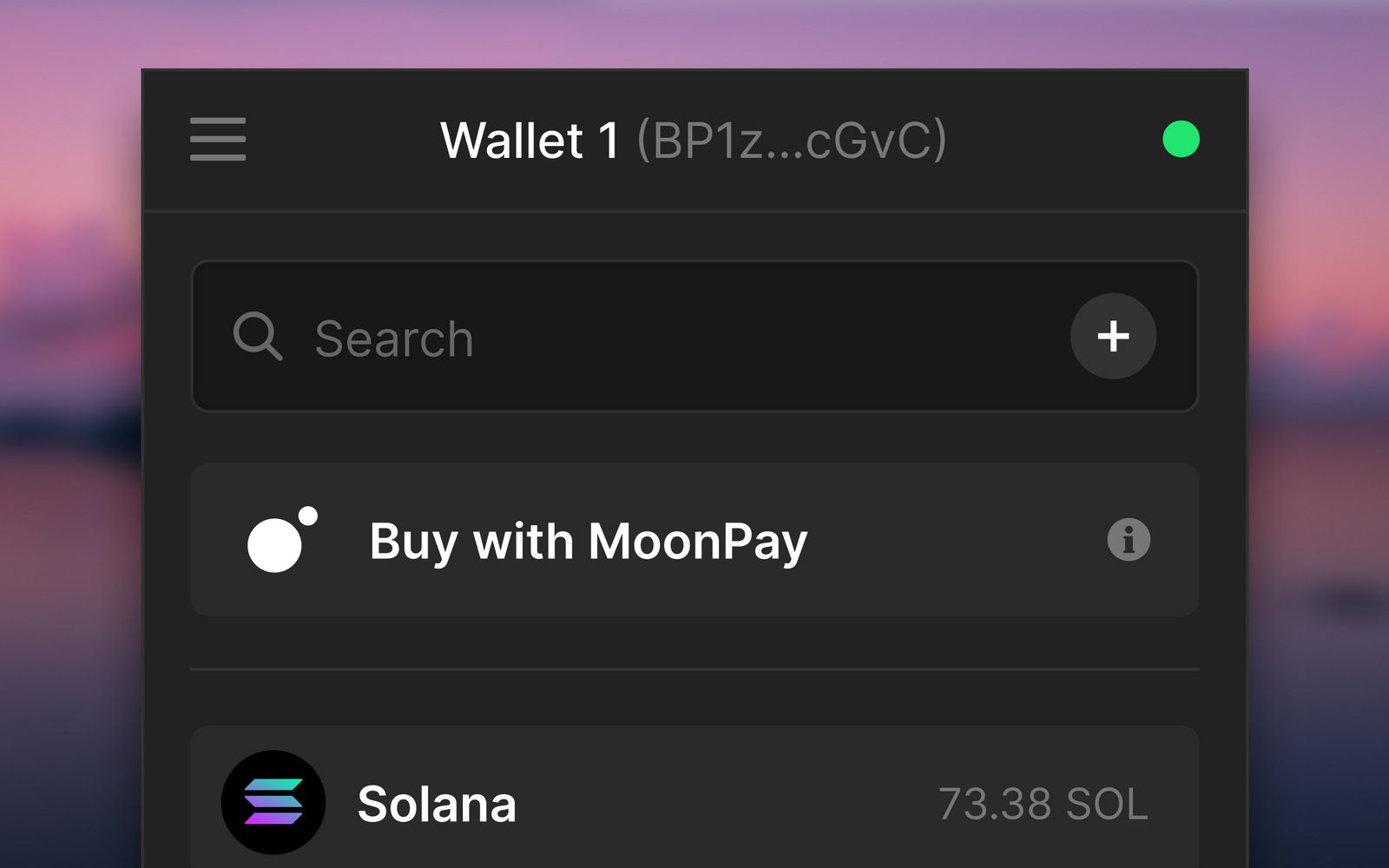 Buy with MoonPay on Phantom