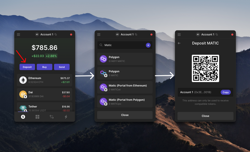 Find deposit address in Phantom