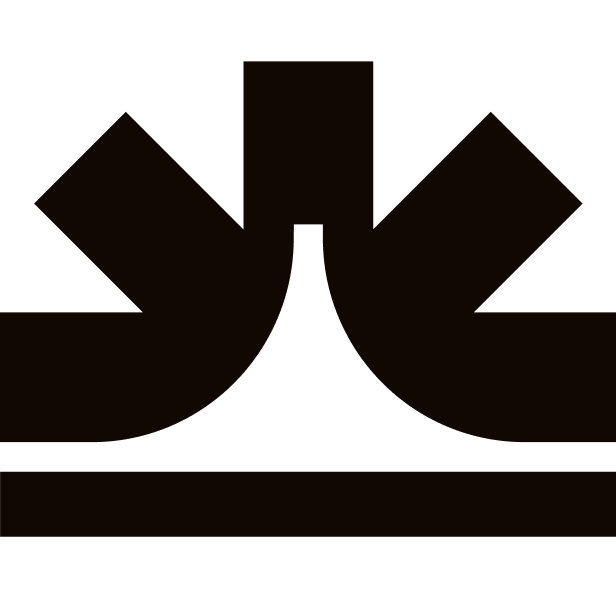 Dark double slip switch railway symbol.