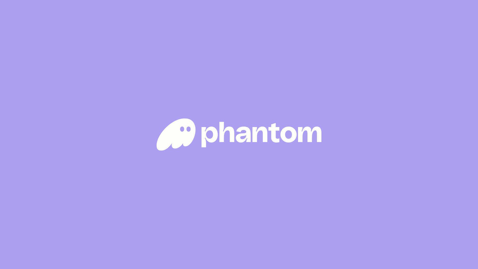 Phantom logo featuring a white ghost icon and the word "phantom" in white on a light purple background.